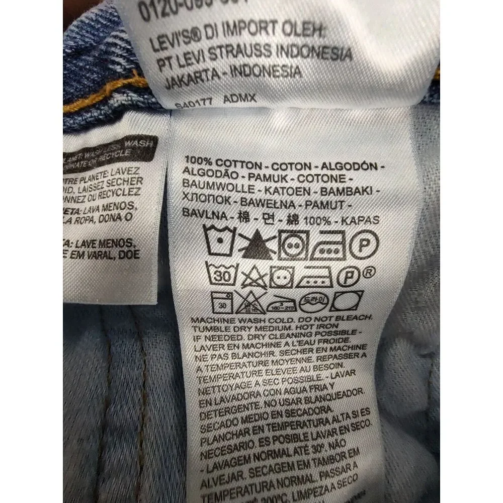 Levi's 550 Jeans Size 38x30 (act 36x28) Relaxed‎ Fit Blue Denim Wide Leg Y2K
